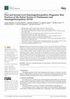 Research paper thumbnail of First and Second Level Haemoglobinopathies Diagnosis: Best Practices of the Italian Society of Thalassemia and Haemoglobinopathies (SITE)