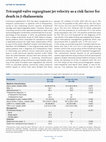 Research paper thumbnail of Tricuspid-valve regurgitant jet velocity as a risk factor for death in β-Thalassemia