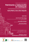 Research paper thumbnail of Primer Curso Interdisciplinar "Patrimonio y restauración en Calatayud. Santa María, doce años después"