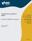 Research paper thumbnail of Transparencia y gobierno digital: El impacto de COMPR.AR en Argentina