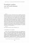 Research paper thumbnail of Esemplarità e giudizio: note sull'estetica kantiana