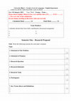 Research paper thumbnail of Research Skills Course - Team Research Project Form for Semester One