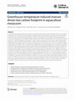 Research paper thumbnail of Greenhouse-temperature induced manure driven low carbon footprint in aquaculture mesocosm