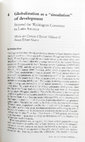 Research paper thumbnail of Globalization as a “simulation” of development. Beyond the Washington Consensus in Latin America