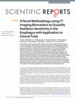 Research paper thumbnail of A Novel Methodology using CT Imaging Biomarkers to Quantify Radiation Sensitivity in the Esophagus with Application to Clinical Trials