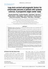 Research paper thumbnail of Long-Term Survival and Prognostic Factors for Unfavorable Outcome in Patients with Systemic SCLEROSIS.A Prospective Single-Center Study