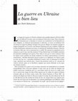 Research paper thumbnail of La guerre en Ukraine a bien lieu