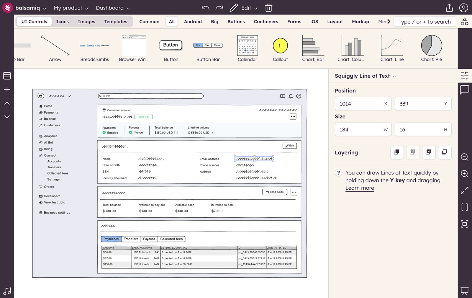 Screenshot of Balsamiq