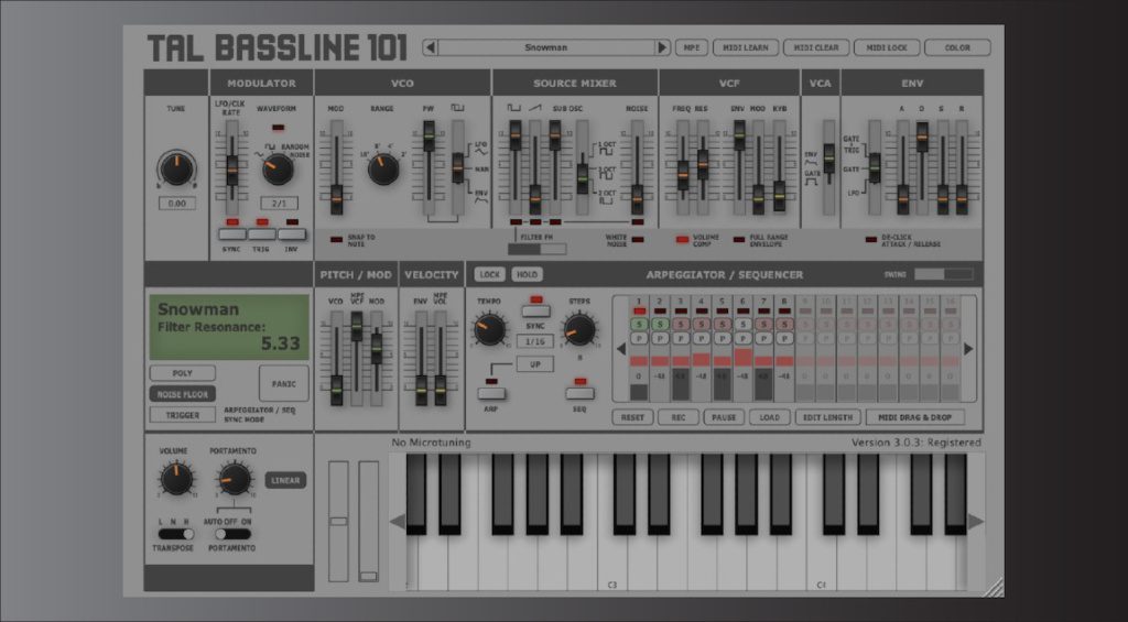 TAL Bassline 101