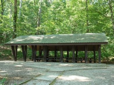 Walk up to the pavilion