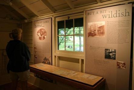 Exhibits inside the Prime Minister's Cabin at Rapidan Camp