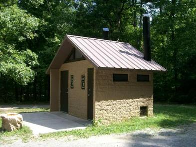 Vault toilet at Quinn Springs