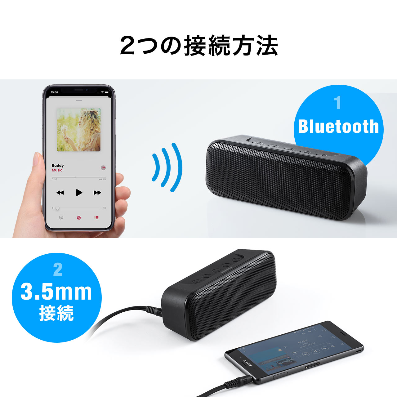 h BluetoothXs[J[ 10Wo IPX4  pbVuWG[^[ 400-SP086