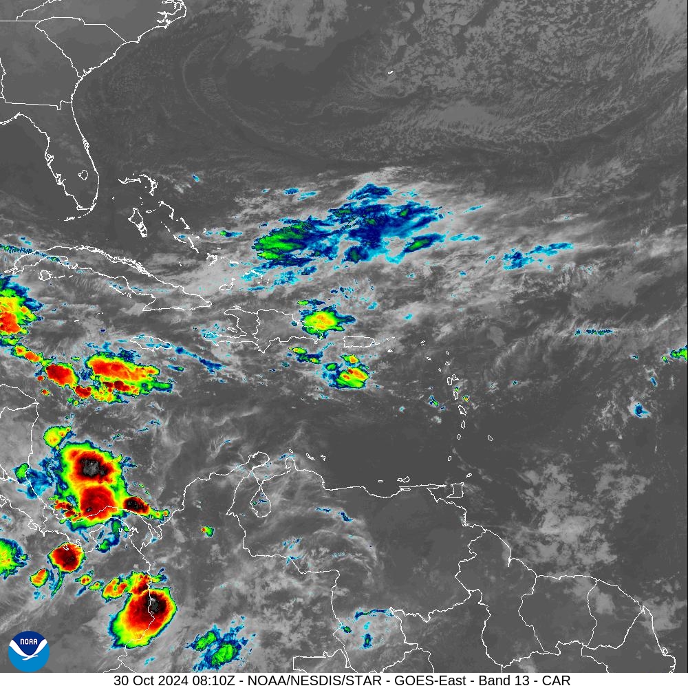 Band 13 - 10.3 µm - Clean Longwave Window - IR - 30 Oct 2024 - 0810 UTC