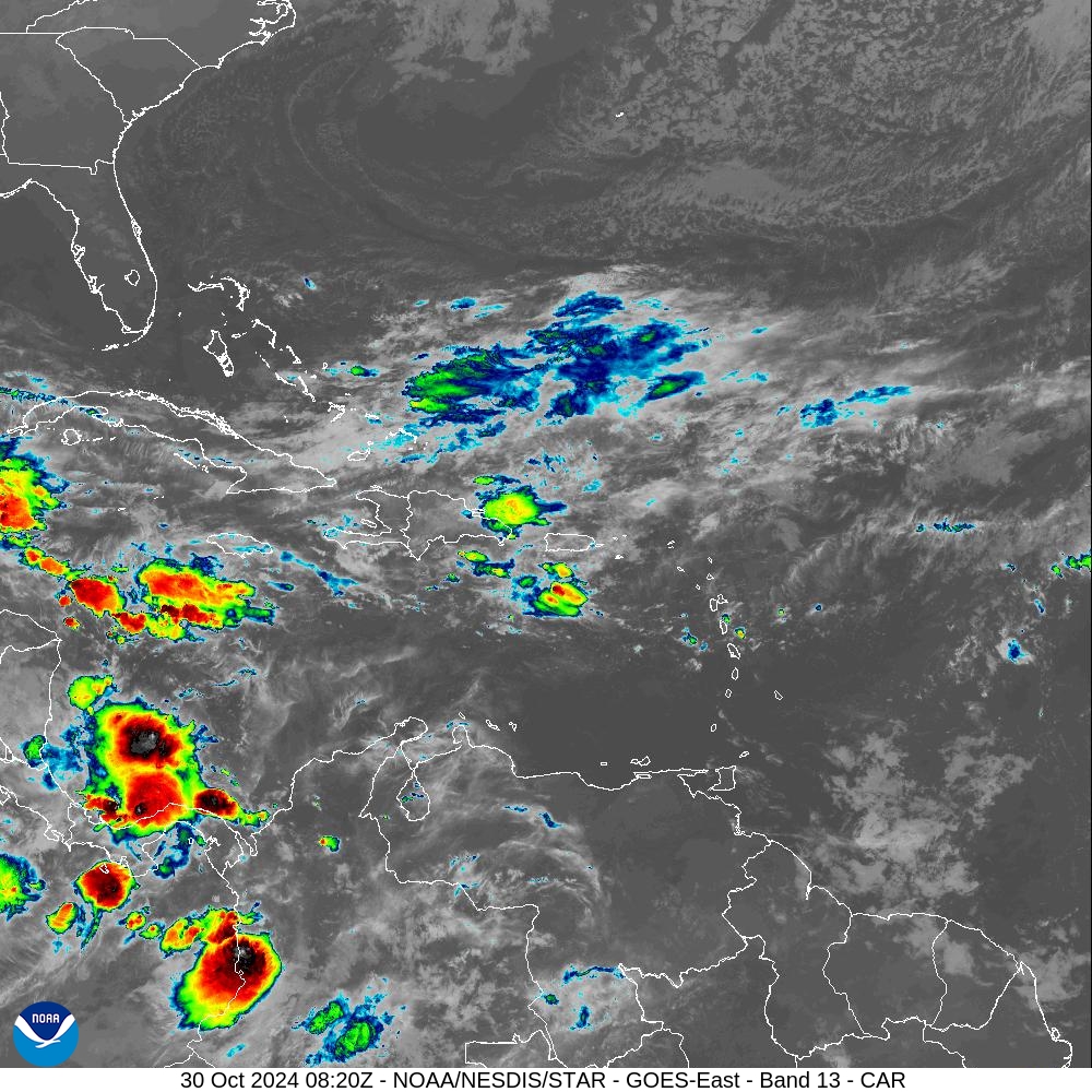 Band 13 - 10.3 µm - Clean Longwave Window - IR - 30 Oct 2024 - 0820 UTC