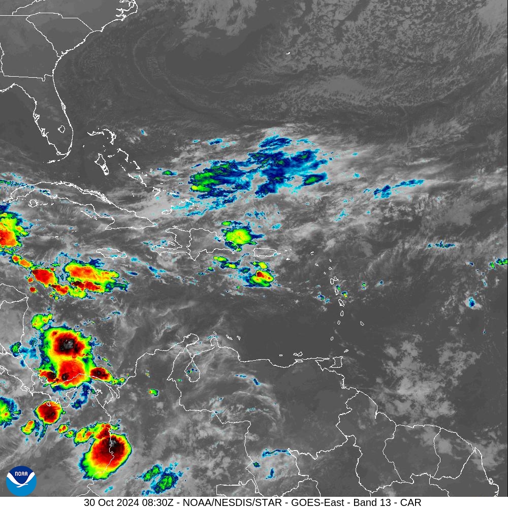 Band 13 - 10.3 µm - Clean Longwave Window - IR - 30 Oct 2024 - 0830 UTC