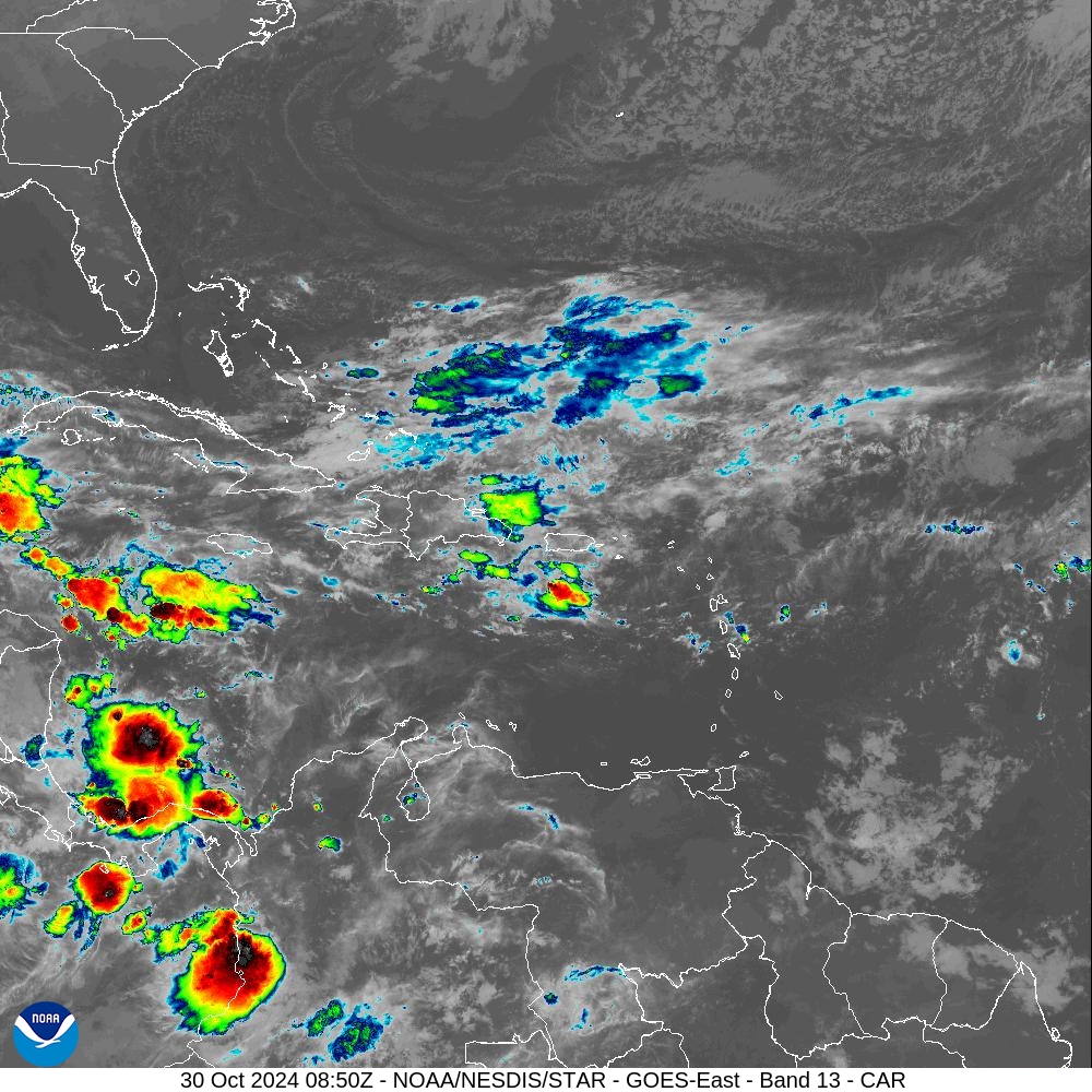 Band 13 - 10.3 µm - Clean Longwave Window - IR - 30 Oct 2024 - 0850 UTC