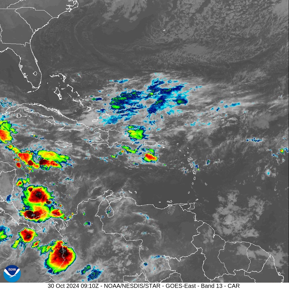 Band 13 - 10.3 µm - Clean Longwave Window - IR - 30 Oct 2024 - 0910 UTC