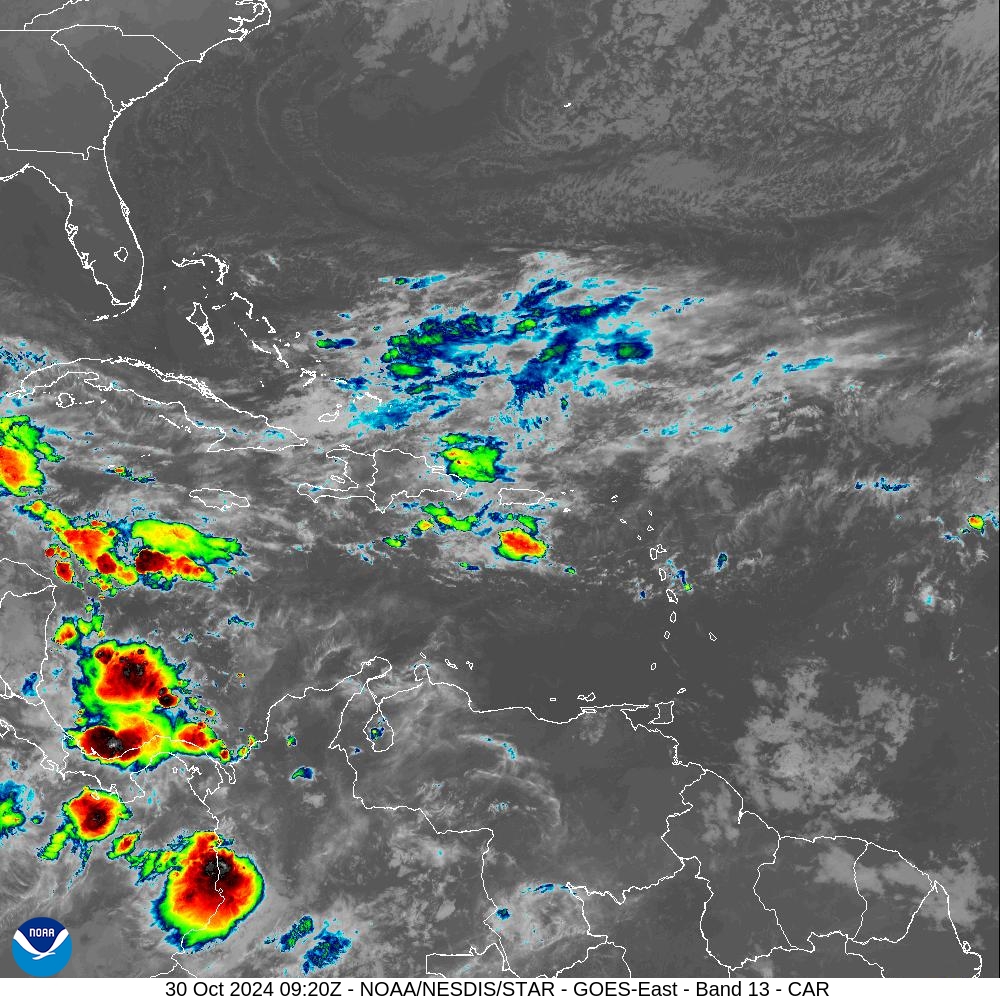 Band 13 - 10.3 µm - Clean Longwave Window - IR - 30 Oct 2024 - 0920 UTC