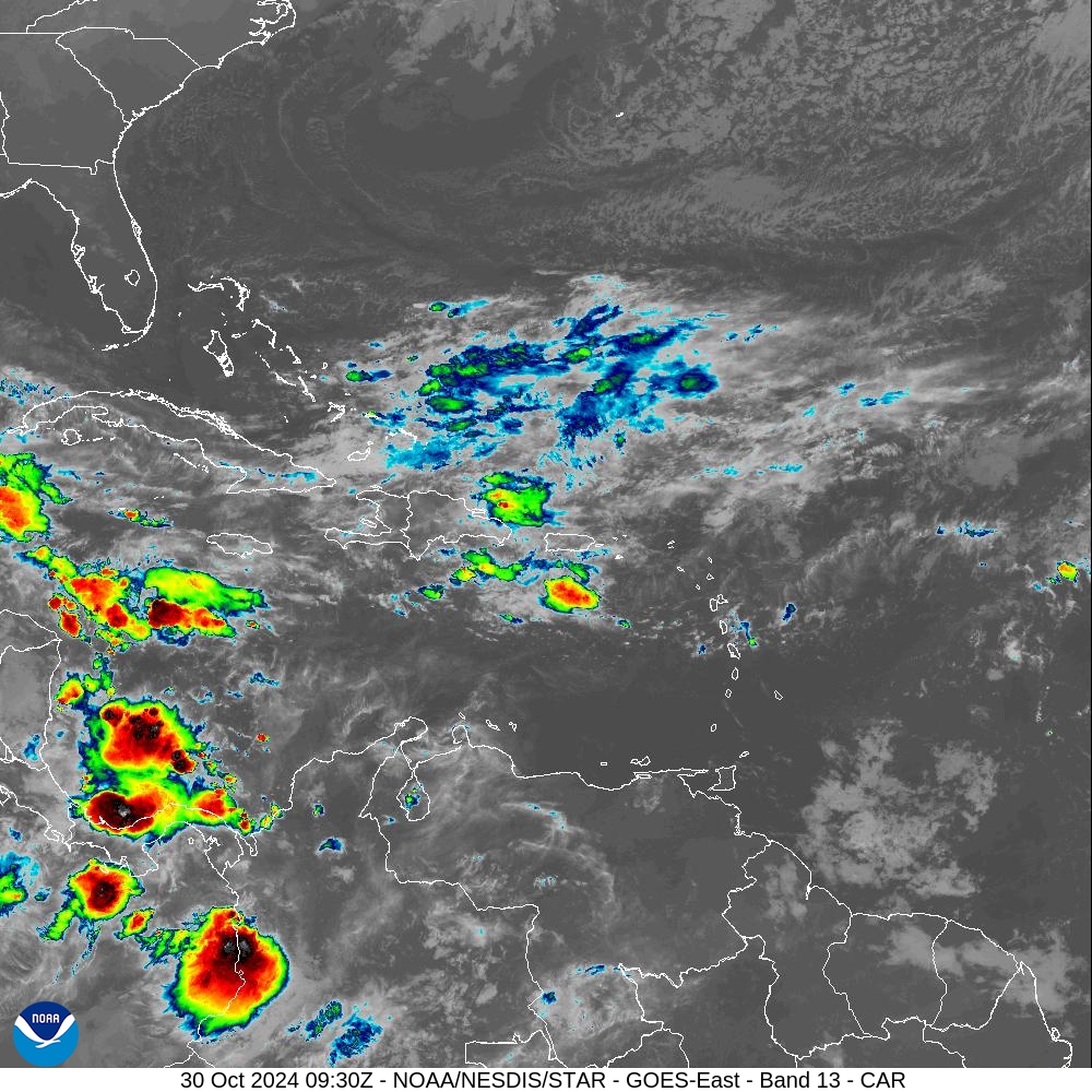 Band 13 - 10.3 µm - Clean Longwave Window - IR - 30 Oct 2024 - 0930 UTC