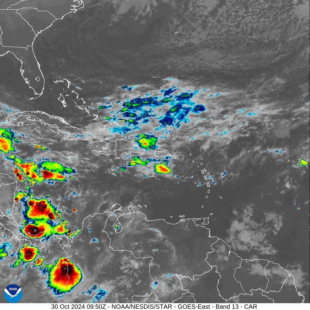 Band 13 - 10.3 µm - Clean Longwave Window - IR - 30 Oct 2024 - 0950 UTC