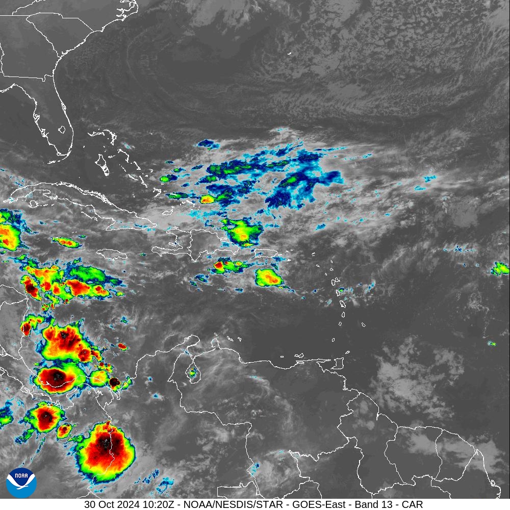 Band 13 - 10.3 µm - Clean Longwave Window - IR - 30 Oct 2024 - 1020 UTC