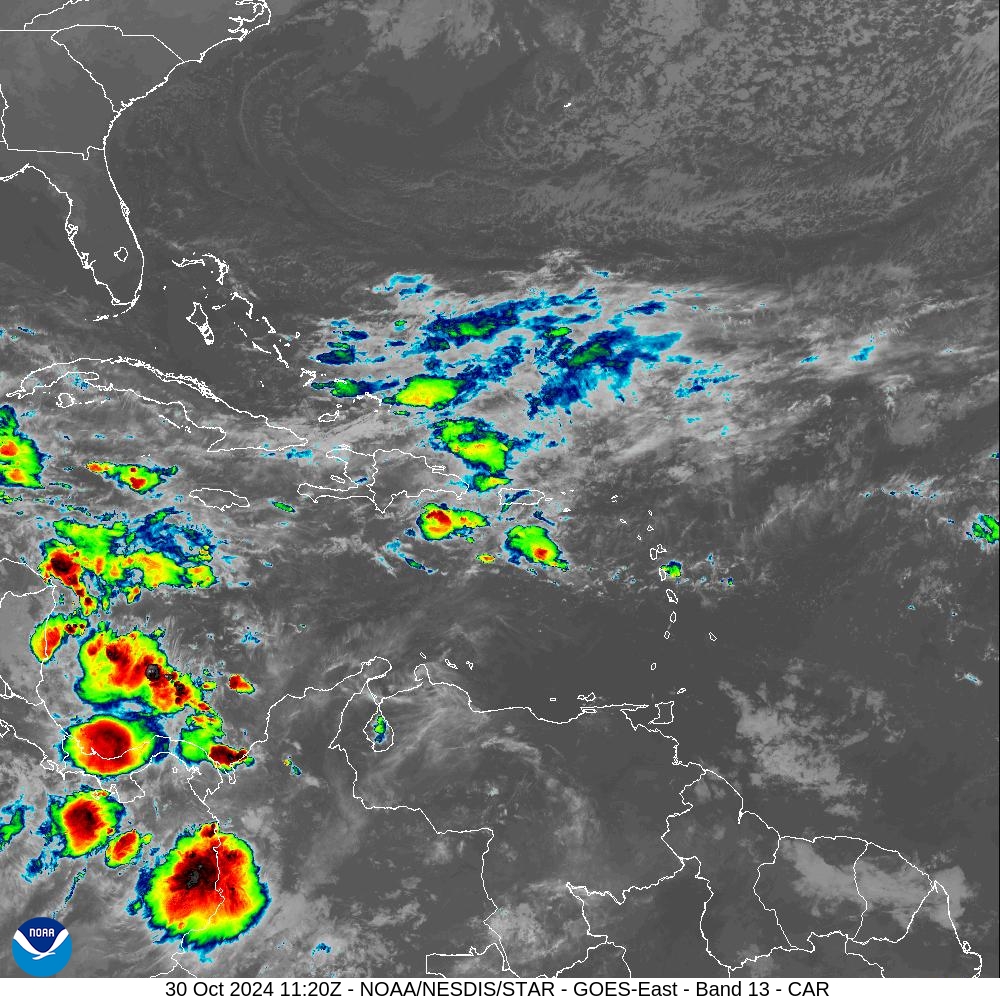 Band 13 - 10.3 µm - Clean Longwave Window - IR - 30 Oct 2024 - 1120 UTC