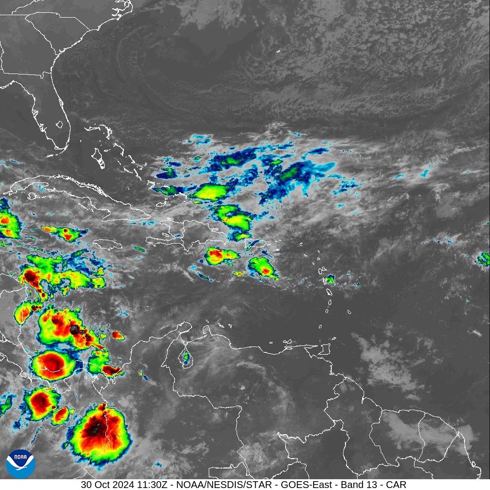 Band 13 - 10.3 µm - Clean Longwave Window - IR - 30 Oct 2024 - 1130 UTC