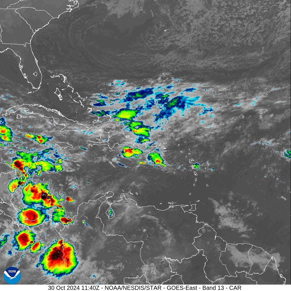 Band 13 - 10.3 µm - Clean Longwave Window - IR - 30 Oct 2024 - 1140 UTC