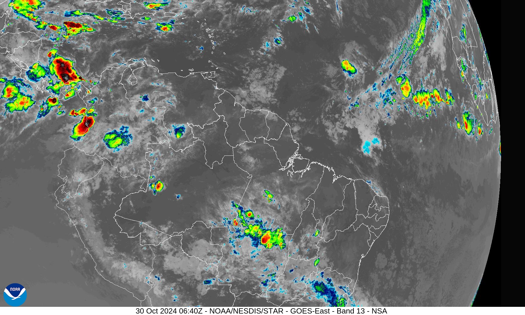 Band 13 - 10.3 µm - Clean Longwave Window - IR - 30 Oct 2024 - 0640 UTC