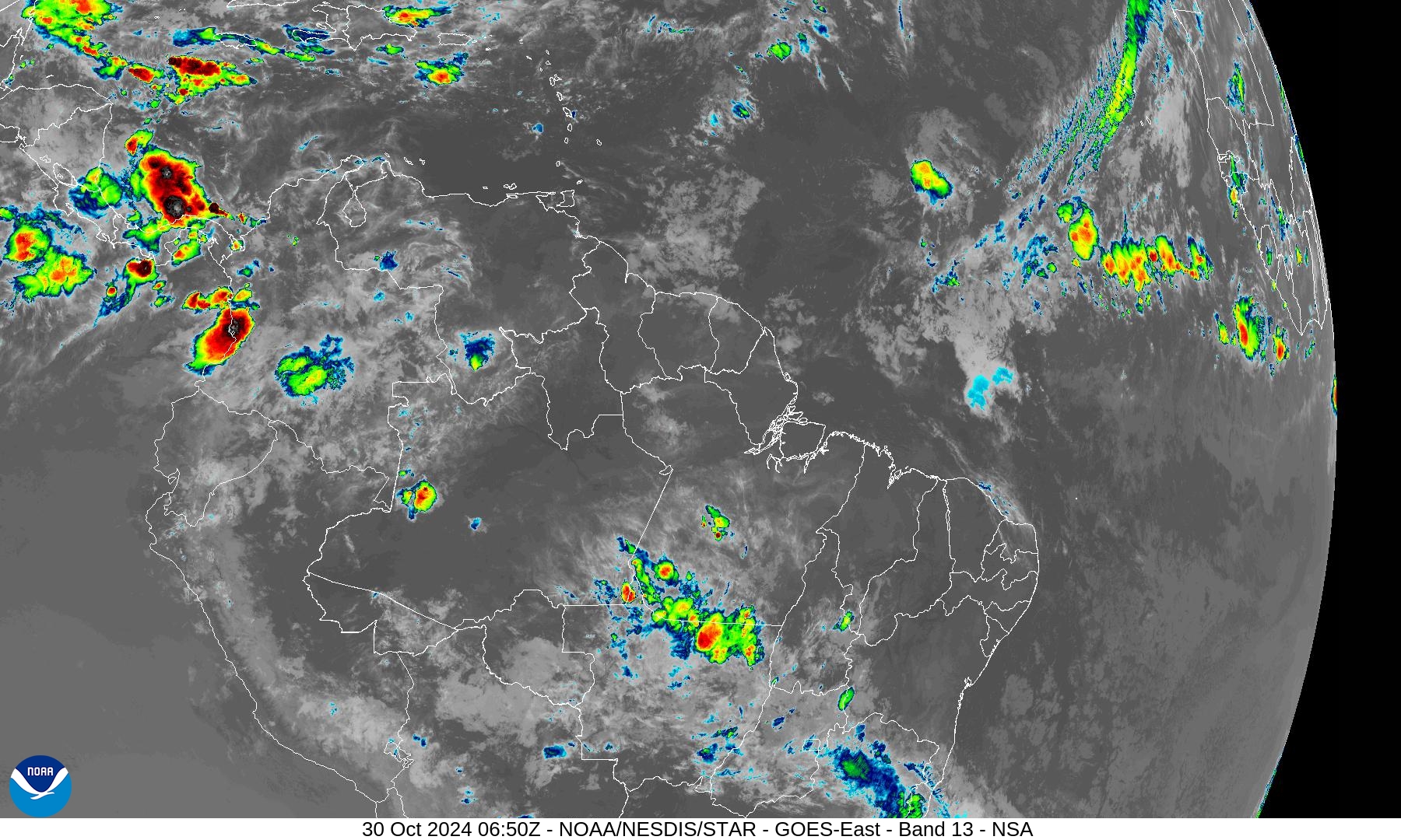 Band 13 - 10.3 µm - Clean Longwave Window - IR - 30 Oct 2024 - 0650 UTC