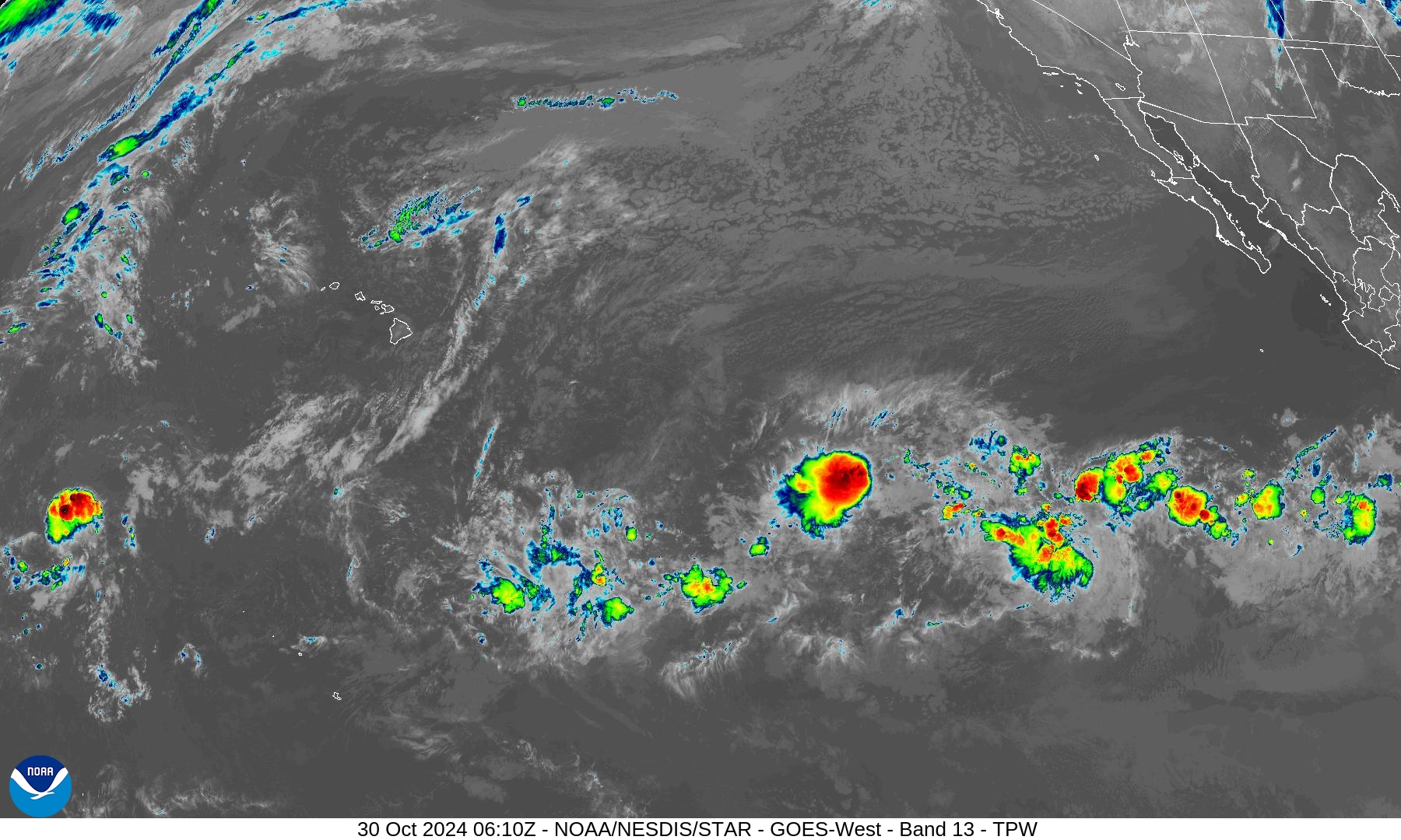 Band 13 - 10.3 µm - Clean Longwave Window - IR - 30 Oct 2024 - 0610 UTC