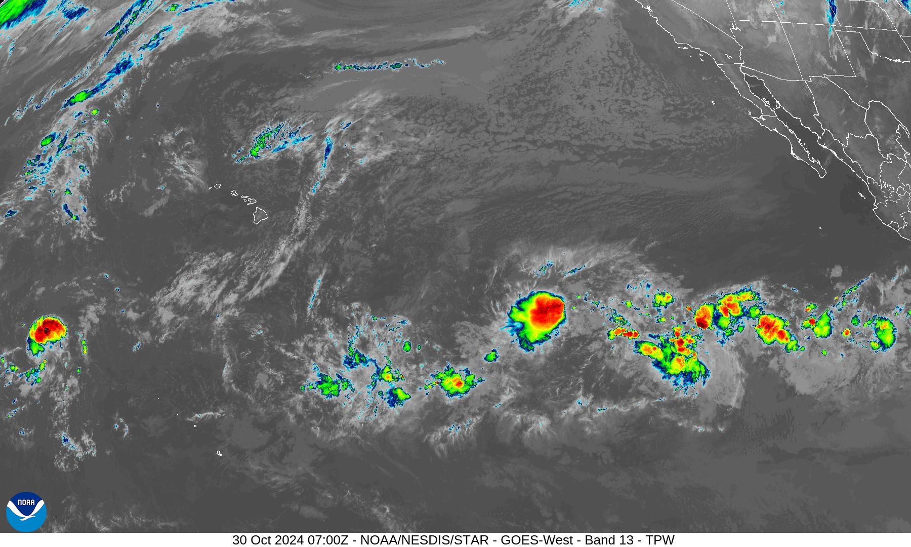 Band 13 - 10.3 µm - Clean Longwave Window - IR - 30 Oct 2024 - 0700 UTC