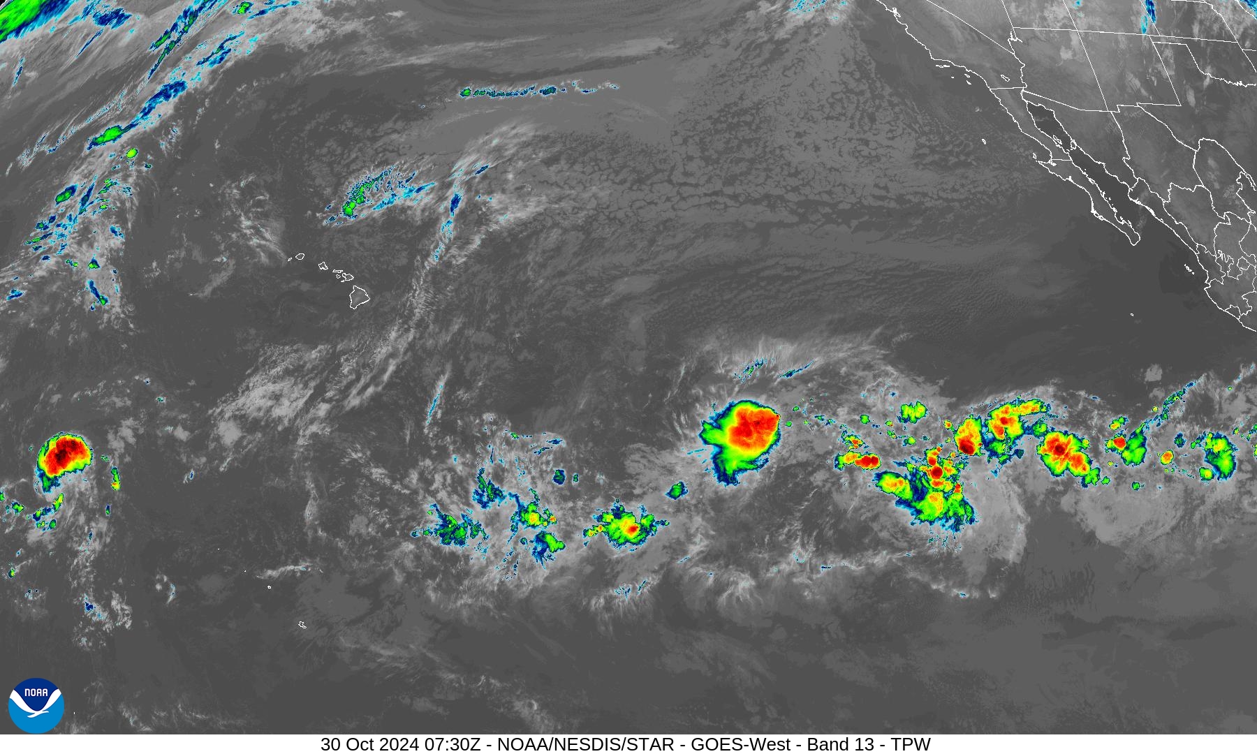 Band 13 - 10.3 µm - Clean Longwave Window - IR - 30 Oct 2024 - 0730 UTC