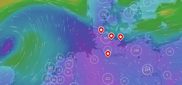 State of the art animated wind forecast maps