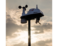 Closeup of mounted weather station