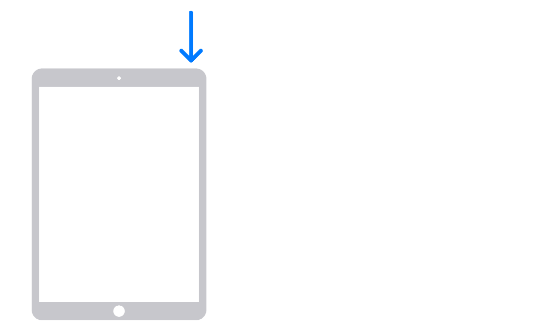 The home button on an iPad.