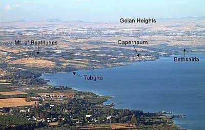 Shore of the northern end of the Sea of Galilee