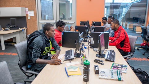 Students in computer lab