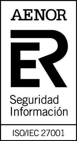 Certificado de calidad UNE-ISO/IEC 27001:201.