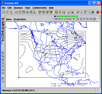 500 hPa height contours