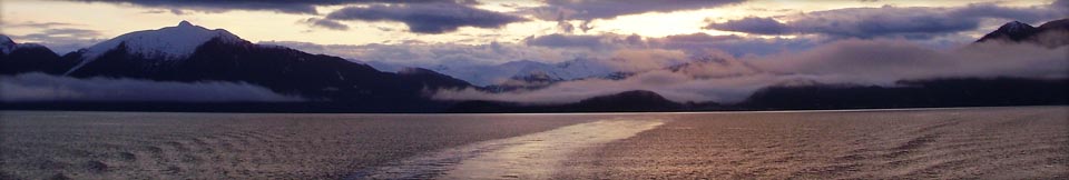 Evening ferry wake - photo banner