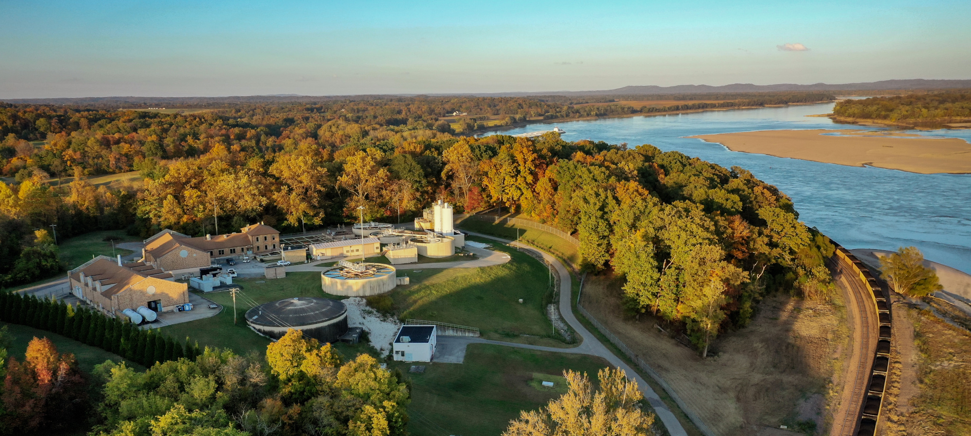 Mississippi River at Cape Girardeau Missouri. Fall 2020.