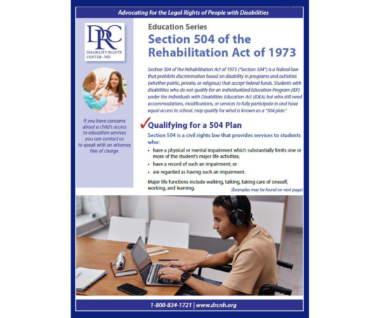 Education Series: Section 504 of the Rehabilitation Act of 1973