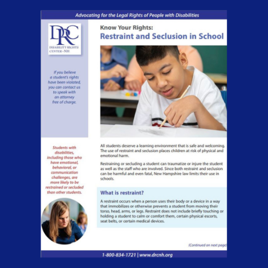 Know Your Rights: Restraint and Seclusion in School