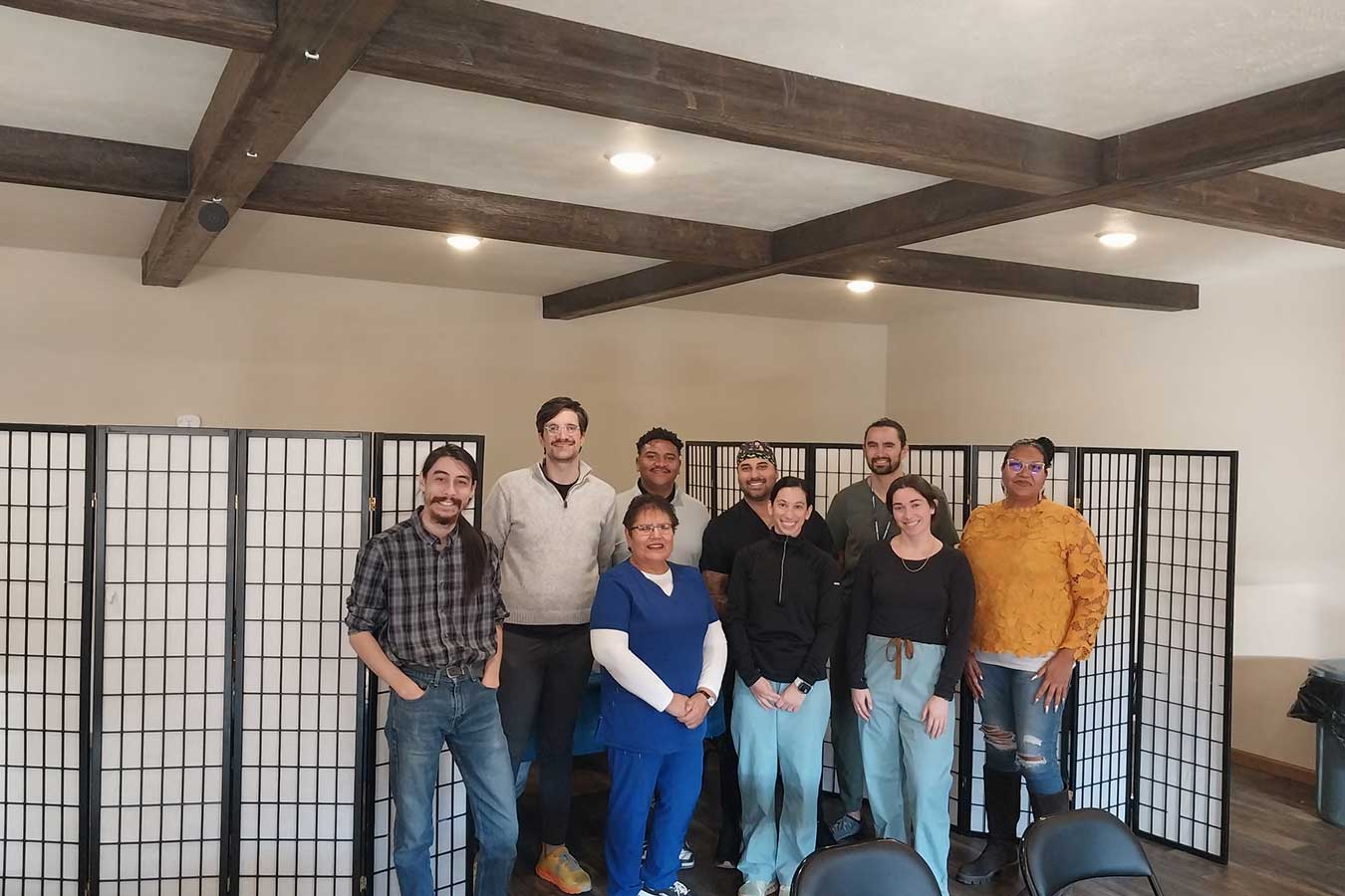 DSU alumnus Brandon Daniels (pictured back row third from the left) with his team with the AmeriCorps Rural Health Partnership.