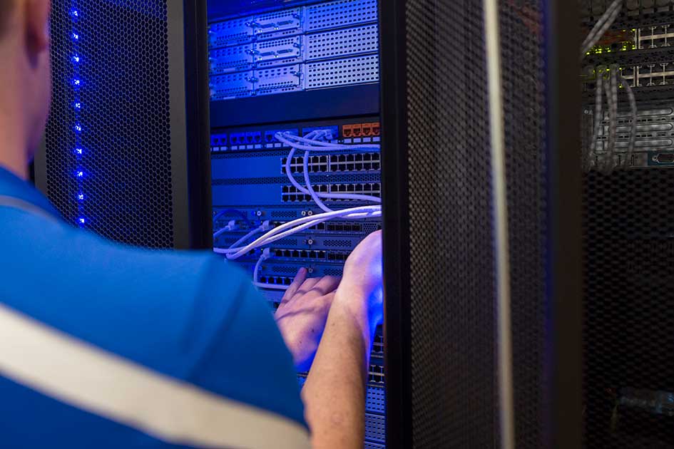 network cables in a server room