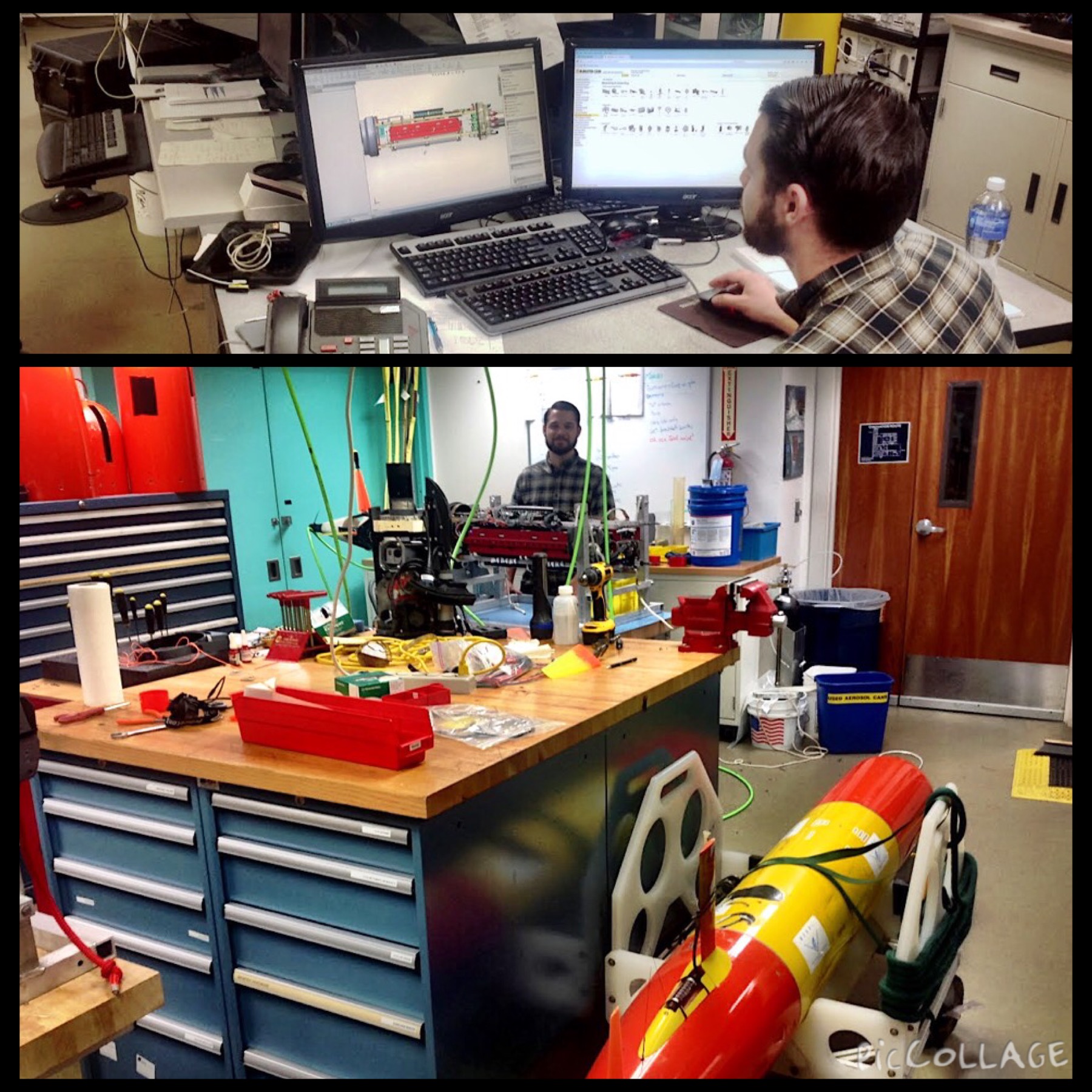 Robert Chavez working in research lab