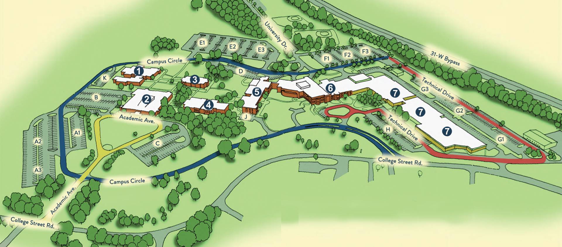 Elizabethtown Campus Map