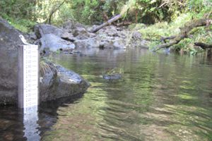 Stream gage on East Wailuaiki Stream